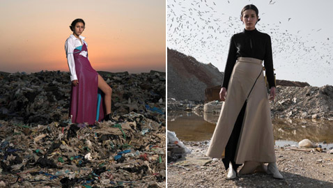 ما سر وقوف عارضات الأزياء بين جبال القمامة ورائحتها القاتلة النتنة؟
