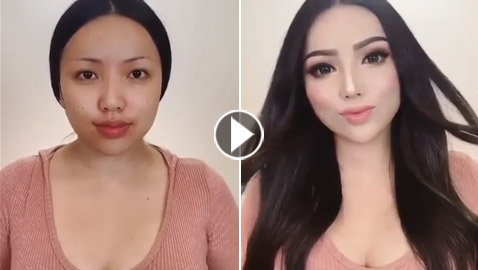 بالفيديو: تغيير صادم في وجه فتاة قبل وبعد المكياج! هذا ما تفعله النجمات!