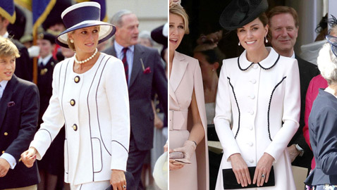 صور: كايت ميدلتون تستحضر إطلالة مشابهة للأميرة ديانا عمرها 25 عاما