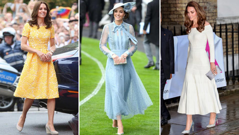 بالصور: أجمل فساتين كيت ميدلتون الصيفية المرهفة بالألوان الزاهية
