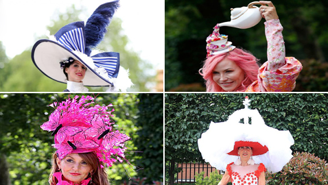 بالصور: أبرز إطلالات القبعات النسائية في سباق رويال أسكوت