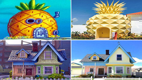 بالصور: 10 منازل لأشهر البرامج الكرتونية تم بناؤها في الواقع