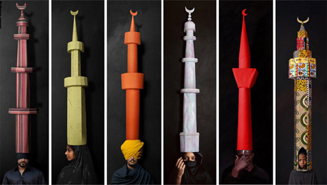 صور: ما مغزى هذه القبعات على شكل مآذن المستوحاة من المساجد؟