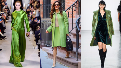 اللون الأخضر الليموني موضة هذا الخريف وأمل كلوني بإطلالة مشرقة