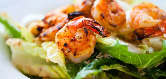 وصفة تحضير سلطة الروبيان المشوي بالليمون