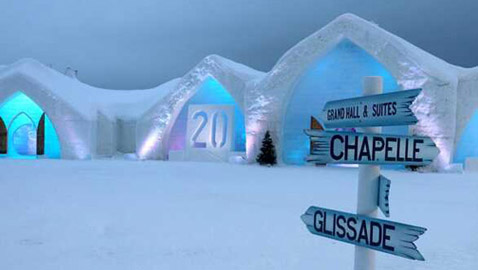 فندق بديكور مصنوع بالكامل من الجليد