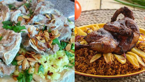 من أشهر الأكلات السعودية: كبسة، مندي، ربيان، قوزي منسف وعصيدة