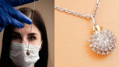 قلادة فيروس كورونا.. شركة مجوهرات روسية 