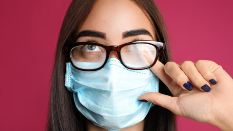 كيف تتخلص من الضباب على النظارات مع قناع الوجه؟